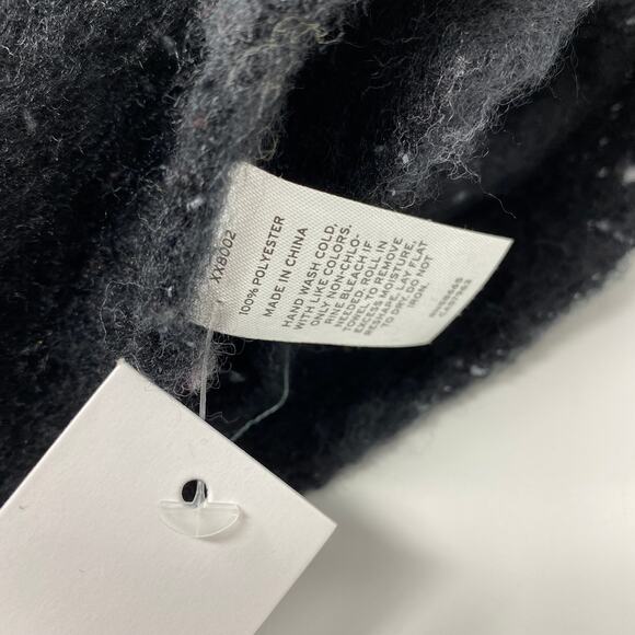 BP Women's One Size Black Scarf Splatter Tasseled New - Picture 5 of 5